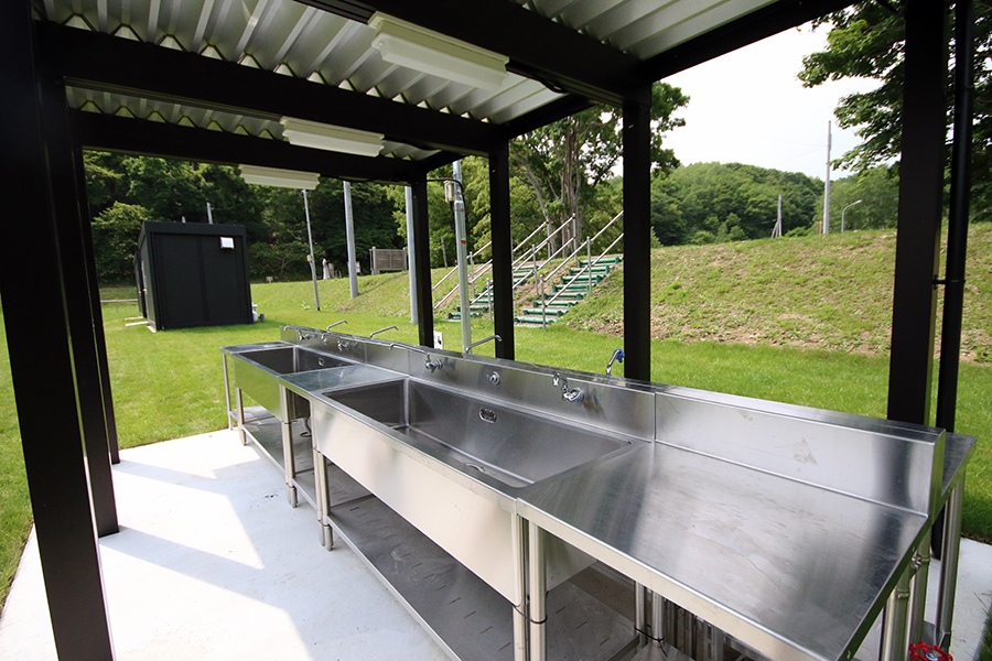 厚田キャンプ場リニューアルされた炊事場